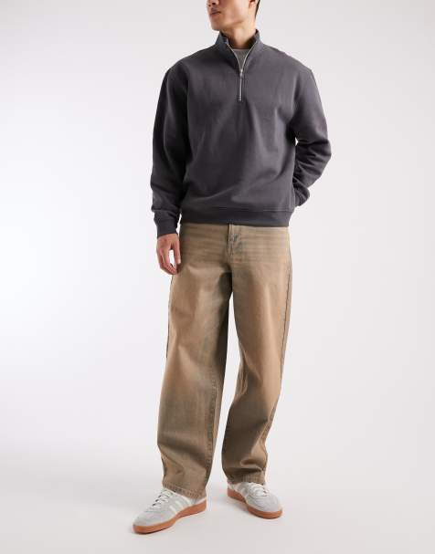 ASOS DESIGN - Jean coupe droite ample - Beige délavé - view 1