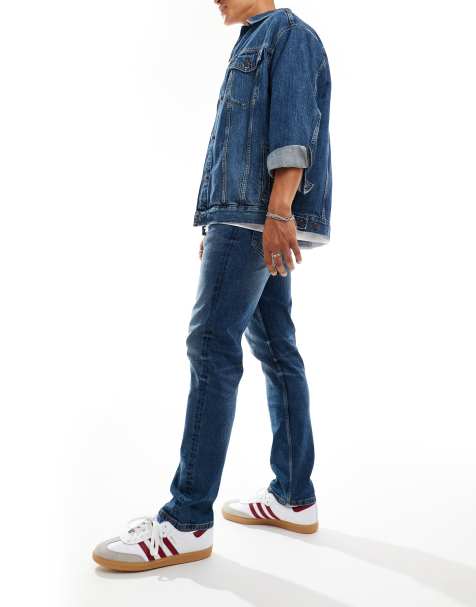 ASOS DESIGN - Jean coupe slim - Bleu délavé moyen - view 1