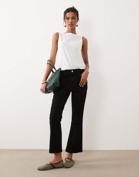 ASOS DESIGN - Jean court évasé - Noir - view 1