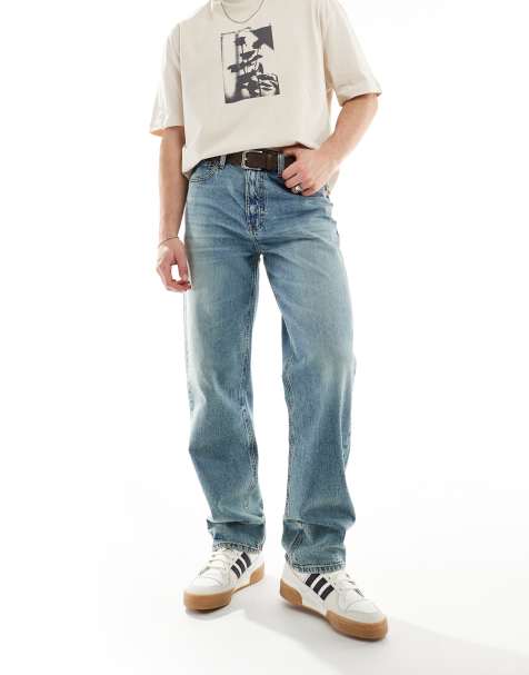 ASOS DESIGN - Jean court stretch - Bleu délavé moyen - view 1