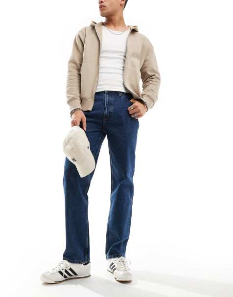 ASOS DESIGN - Jean dad - Bleu foncé délavé - view 1