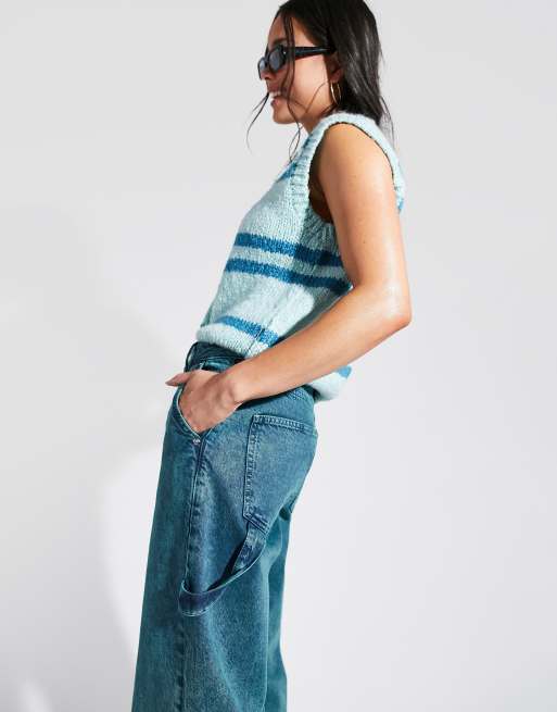 ASOS DESIGN - Jean dad décontracté à taille basse - Vert pétrole, 2 de 4
