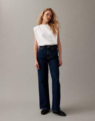Jean dad large - Bleu délavé-Bleu marine W36 L30