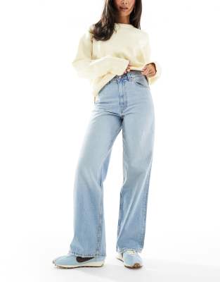 Jean dad large - Délavage moyen-Bleu W25 L32