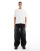 ASOS DESIGN - Jean d'ensemble coupe ultra baggy à surpiqûres - Noir délavé 