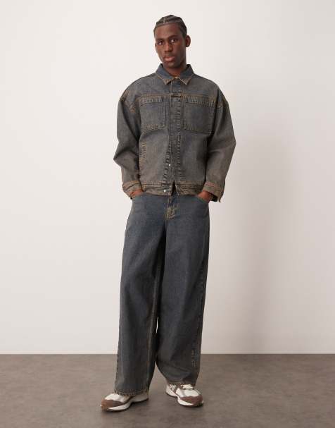 ASOS DESIGN - Jean d'ensemble ultra baggy - Gris délavé - view 1