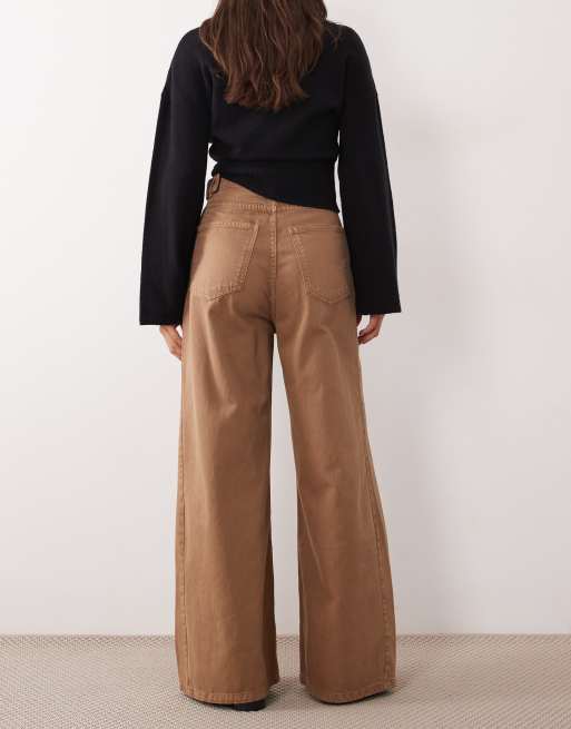 ASOS DESIGN jean droit à ceinture ajustable délavage sable, 2 de 5
