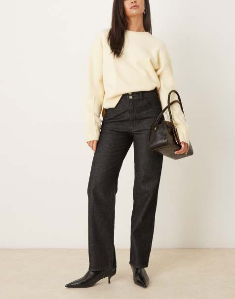 ASOS DESIGN - Jean droit à taille double - Indigo - view 1