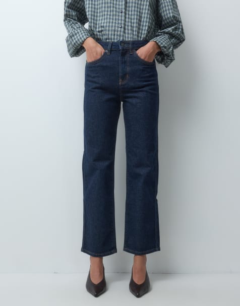 ASOS DESIGN jean droit ankle grazer confort stretch délavage brut - view 1