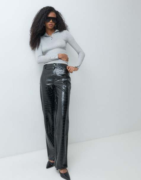ASOS DESIGN jean droit effet croco - view 1