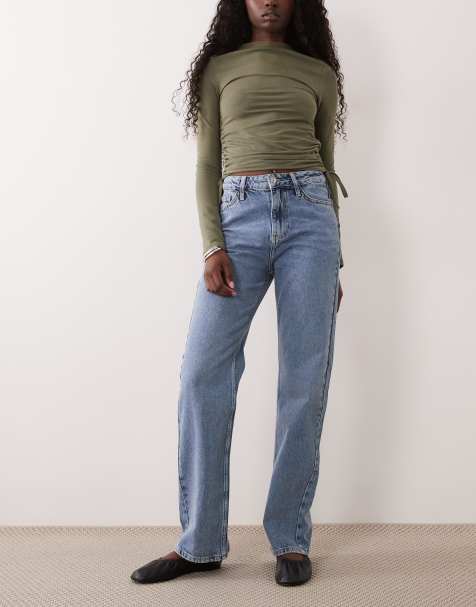 ASOS DESIGN jean droit en délavage clair - view 1