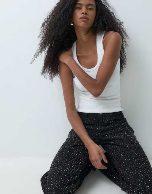 ASOS DESIGN jean droit ornementé noir, 4 de 5