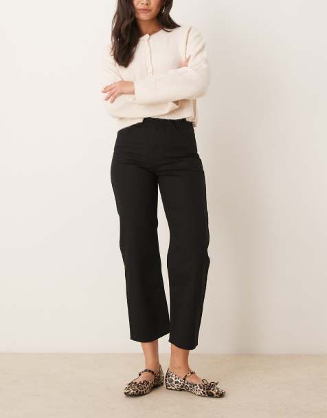 ASOS DESIGN - Jean droit raccourci - Noir - view 1