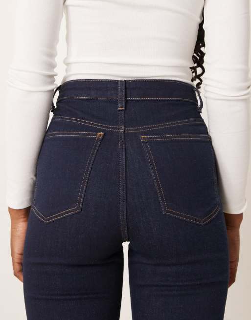 ASOS DESIGN - Jean droit stretch confortable à coutures torsadées - Bleu foncé, 5 de 5