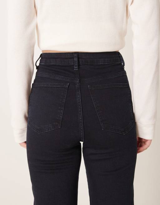 ASOS DESIGN - Jean droit stretch confortable à coutures torsadées - Noir bleu, 5 de 5