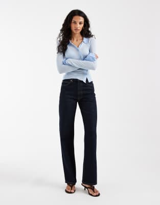 Jean droit stretch confortable - Bleu brut-Bleu marine W36 L32