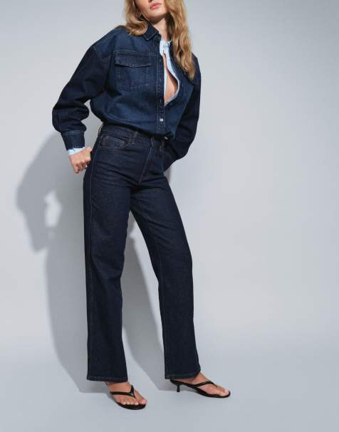 ASOS DESIGN - Jean droit stretch confortable - Bleu brut - view 1