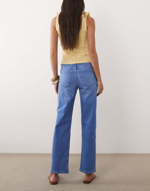 ASOS DESIGN - Jean droit stretch et confortable longueur cheville - Bleu vif, 2 de 5