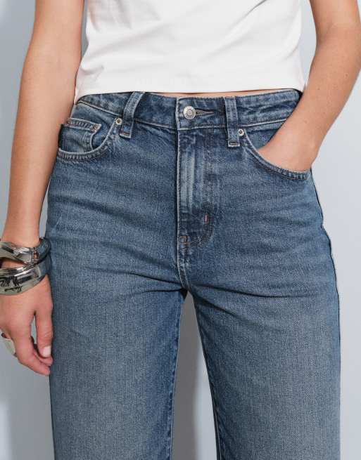 ASOS DESIGN - Jean droit stretch et confortable longueur cheville - Délavage moyen, 3 de 5