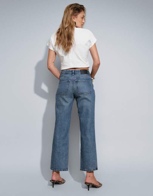 ASOS DESIGN - Jean droit stretch et confortable longueur cheville - Délavage moyen, 5 de 5