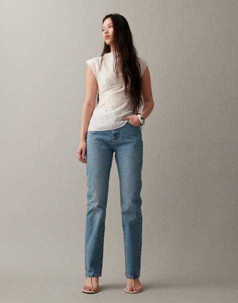 ASOS DESIGN - Jean droit style années 90 - Délavage vintage - view 1