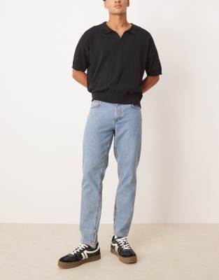 ASOS DESIGN - Jean fuselé - Bleu délavé moyen