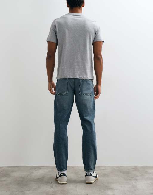 ASOS DESIGN jean fuselé bleu foncé délavé, 3 de 5