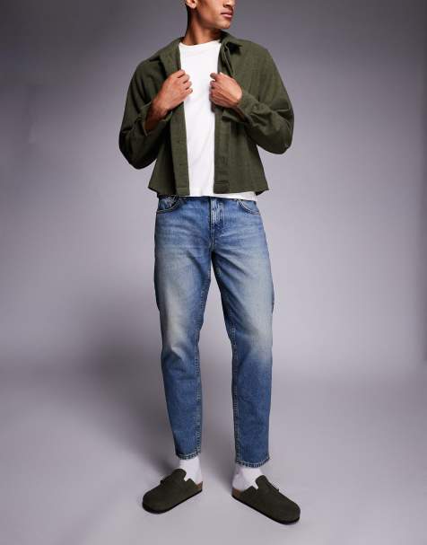 ASOS DESIGN - Jean fuselé - Bleu moyen délavé teinté - view 1