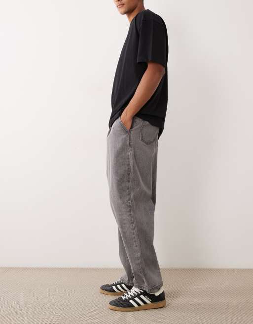 ASOS DESIGN - Jean fuselé décontracté à rayures - Noir délavé, 3 de 5