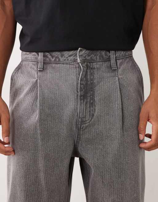 ASOS DESIGN - Jean fuselé décontracté à rayures - Noir délavé, 5 de 5