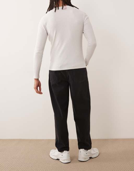 ASOS DESIGN - Jean fuselé décontracté - Noir délavé, 2 de 5