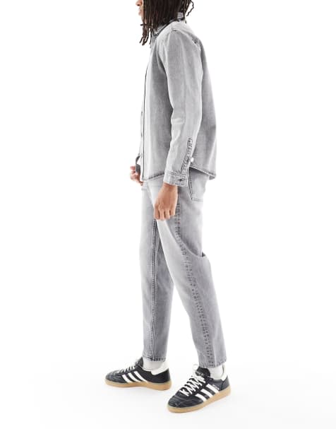 ASOS DESIGN - Jean fuselé - Gris clair délavé - view 1