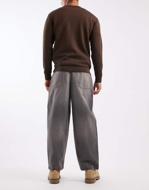 ASOS DESIGN - Jean fuselé oversize - Gris délavé, 3 de 5