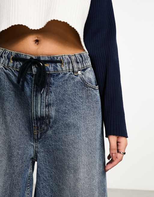 ASOS DESIGN - Jean large à enfiler - Bleu moyen, 2 de 5
