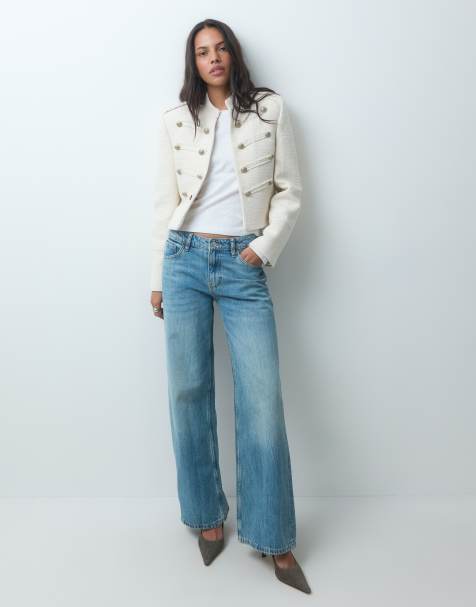 ASOS DESIGN jean large à jambe large bleu moyen clair - view 1