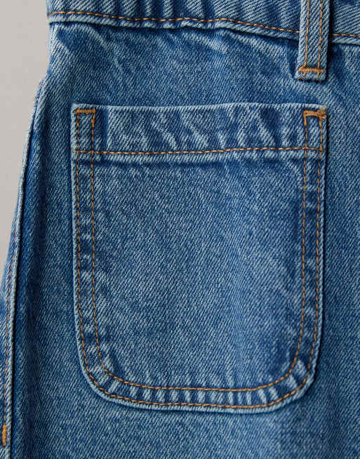 ASOS DESIGN - Jean large à taille haute avec poches à l'avant - Bleu moyen délavé, 7 de 7