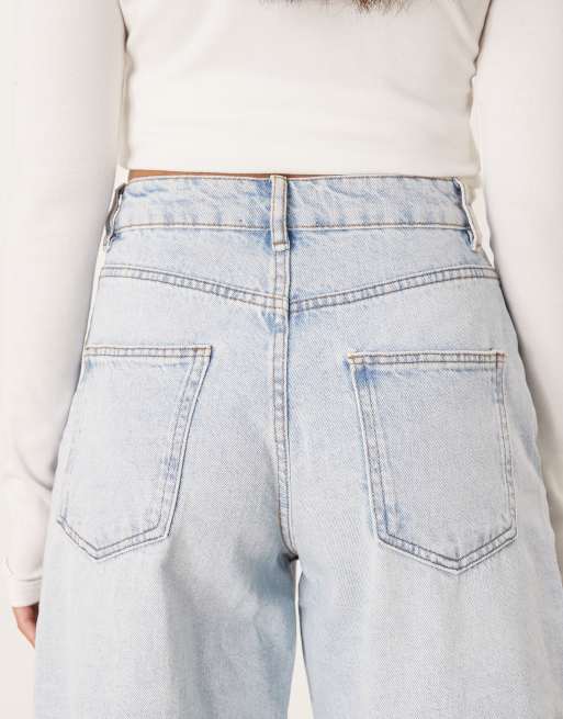 ASOS DESIGN - Jean large à taille haute déchiré - Délavage clair, 5 de 5