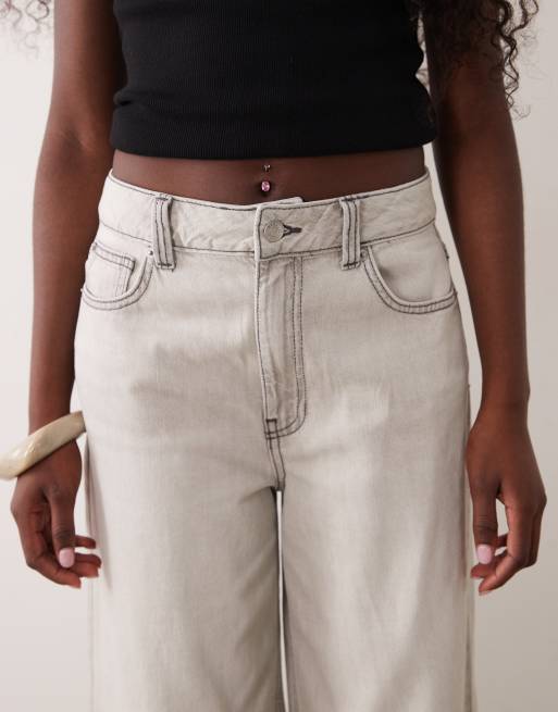 ASOS DESIGN - Jean large à taille haute - Gris, 4 de 5