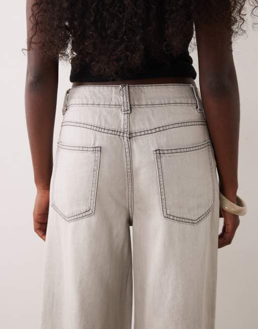 ASOS DESIGN - Jean large à taille haute - Gris, 5 de 5