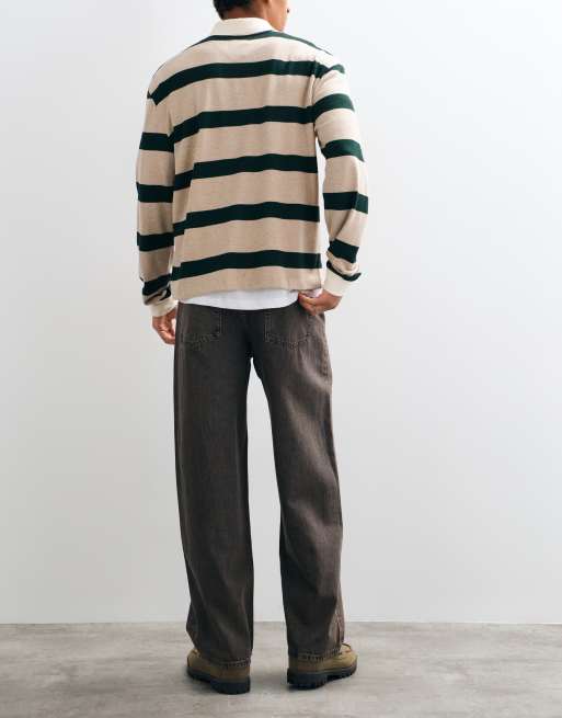 ASOS DESIGN jean large délavé marron, 3 de 5
