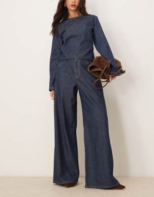 ASOS DESIGN - Jean large léger - Bleu délavé