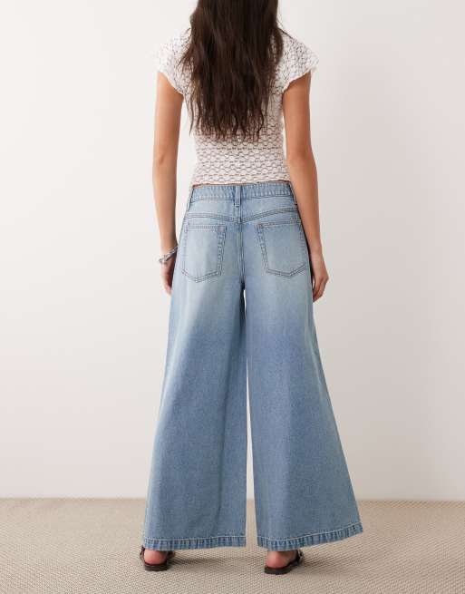 ASOS DESIGN - Jean large longueur cheville avec poche devant - Délavage clair, 2 de 5