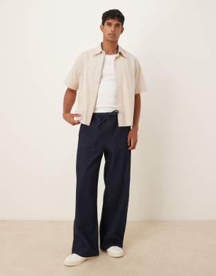 ASOS DESIGN - Jean léger ultra baggy - Bleu brut délavé