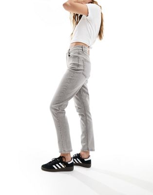 ASOS DESIGN slim mom jeans in grey - ASOS Price Checker