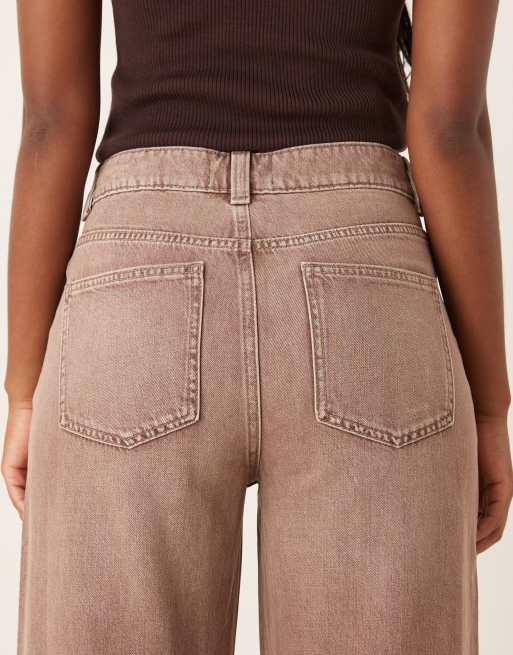 ASOS DESIGN - Jean palazzo ample - Moka, 4 de 5