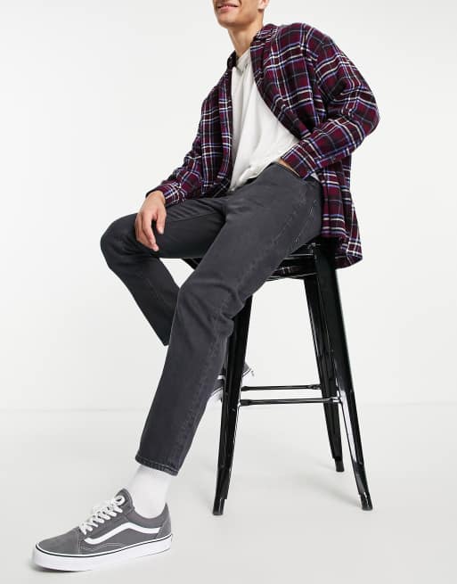 ASOS DESIGN - Jean rigide classique - Noir délavé  