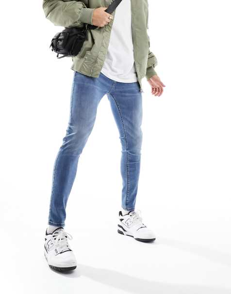 ASOS DESIGN - Jean seconde peau en tissu power stretch - Bleu délavé moyen - view 1