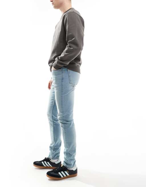 ASOS DESIGN - Jean skinny - Bleu clair délavé teinté , 3 de 5