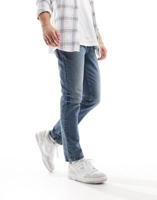 ASOS DESIGN skinny jeans in retro blue wash - ASOS Price Checker