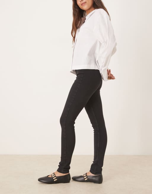 ASOS DESIGN - Jean skinny taille ultra haute à braguette zippée - Noir, 2 de 5